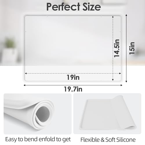 Silicone Coffee Maker Mat with Lip for Countertops