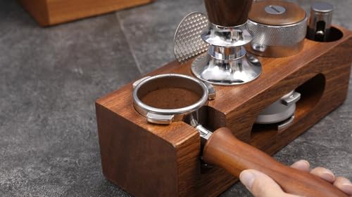 espresso tamping station called Coffee Tamper Station Fit 51 to 54mm Espresso Accessories The tamper holder Or organizer station Adjustable Portafilters Stand Height