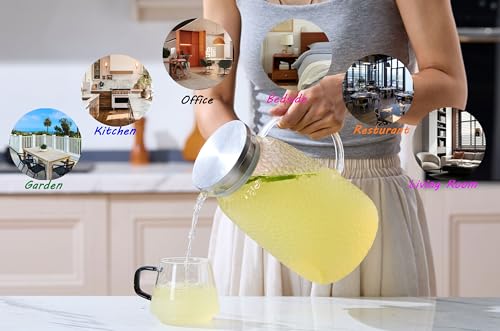 105 Oz Borosilicate Glass Pitcher with Lid