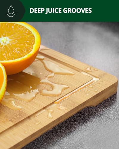 Wooden Cutting Boards for Kitchen Meal Prep & Serving (2 Count)