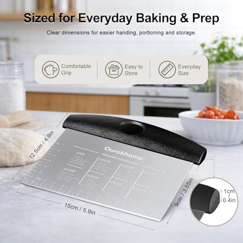 2 Pack Bench Scraper Dough Cutter