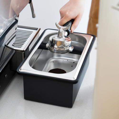 Large Stainless Steel Espresso Knock Box for Coffee Grounds