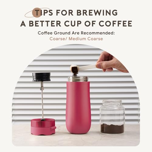 11oz Vacuum Insulated Portable French Press Coffee Maker
