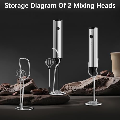 Rechargeable Milk Frother with Stand