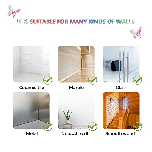 3D Butterfly Wall Decor 48 Pcs Laser Purple Butterfly Decorations (48 Count)