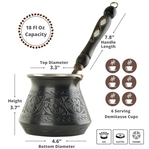 18 oz Handmade Copper Turkish Coffee Pot