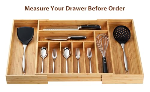 Extra Large Expandable Kitchen Siverware Utensils Drawer Organizer