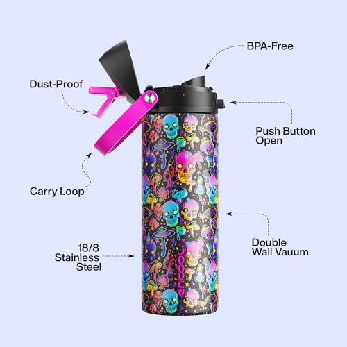 Insulated Water Bottle with Straw
