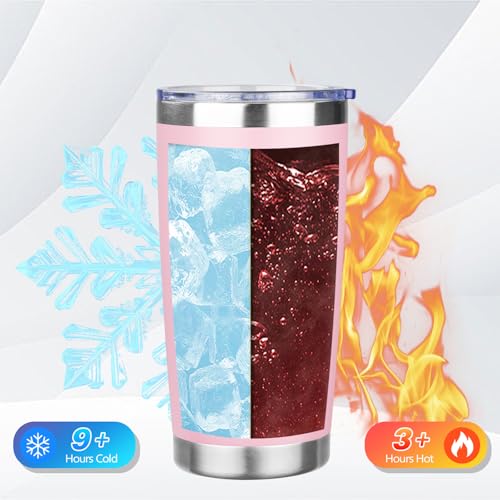 DIW 20oz Insulated Tumbler Travel Coffee Mug Cup with Lid Straw