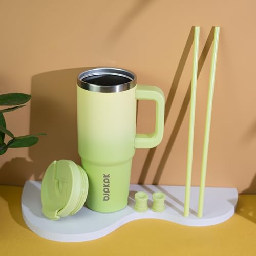30 oz Insulated Tumbler with Handle & Straw
