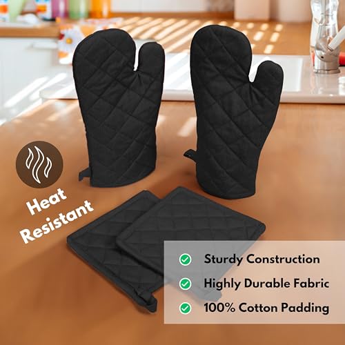 Pot Holders and Oven Mitts Sets for Kitchen Heat Resistant