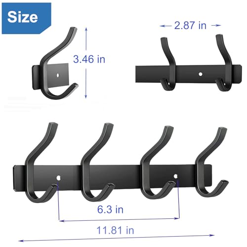 2 Pack Coat Rack Wall Mount (2 Count)