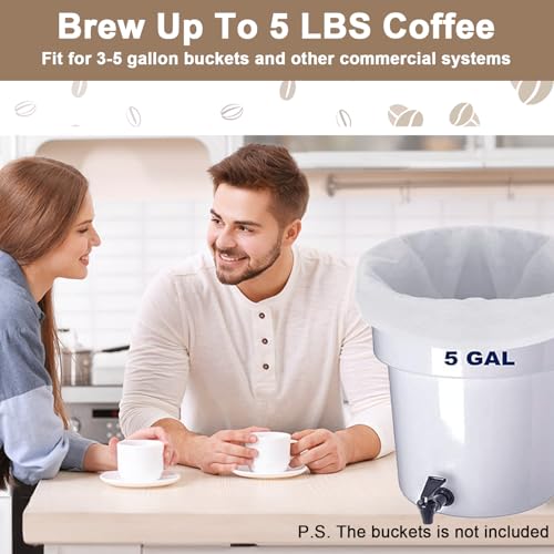 50 Pack Commercial Cold Brew Coffee Filters for 5 Gallon Buckets