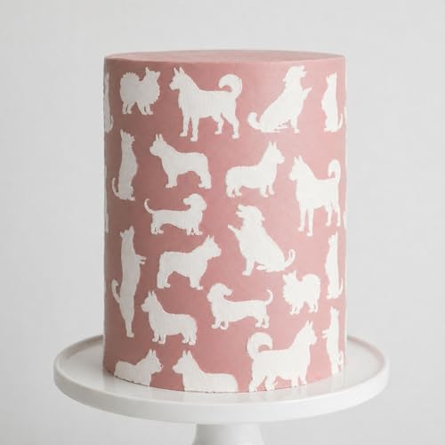 Dog Pattern Large Cake and Baking Decorating Stencil
