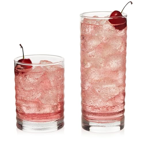 Pueblo Tumblers and Rocks Glass Cups Set (16 Count)