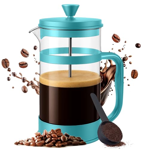 Borosilicate Glass French Press Coffee Maker 34 Oz