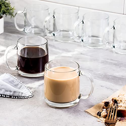 6 Pack Glass Coffee Infusion Mugs with Handle (4 Count)