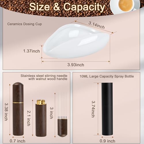 Coffee Bean Dosing Cup with RDT Spray Bottle and 6 (3 Count)