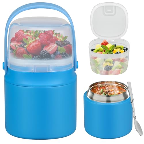 14 oz Soup Thermo for Hot Food with 7 oz Snack Container