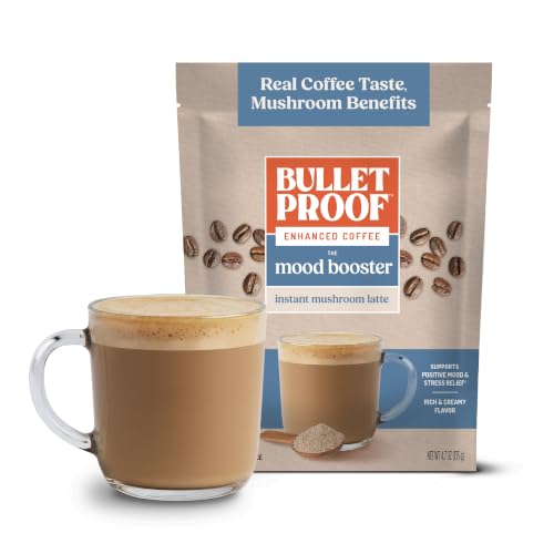 Mood Booster Latte Instant Mushroom Coffee 4.7oz (4.7 Ounce)