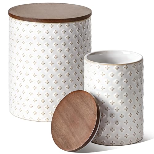 Ceramic Coffee Canister Set with Airtight Lids (2 Count)