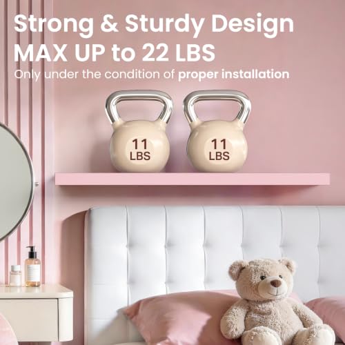 Pink Floating Shelves 22.5in
