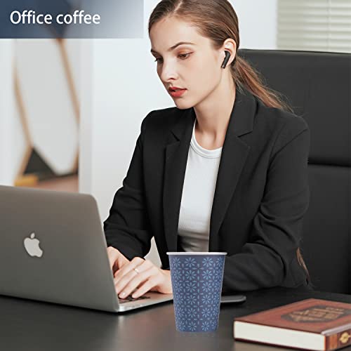 240 Pack Paper Cups 10 oz Bulk Disposable Coffee Cups Navy Floral (240 Count)