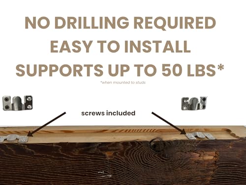 Reclaimed Wood Floating Wall Shelf (2 Count)