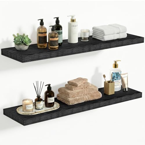 10 Inch Deep Floating Shelves 30x10” Set of 2 (2 Count)