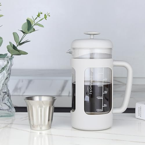 French Press 34 oz Coffee Tea Maker with Borosilicate Glass