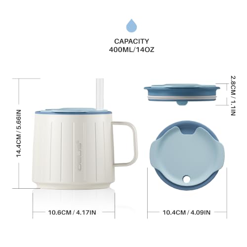 16 oz Insulated Coffee Mug with Handle and Lid