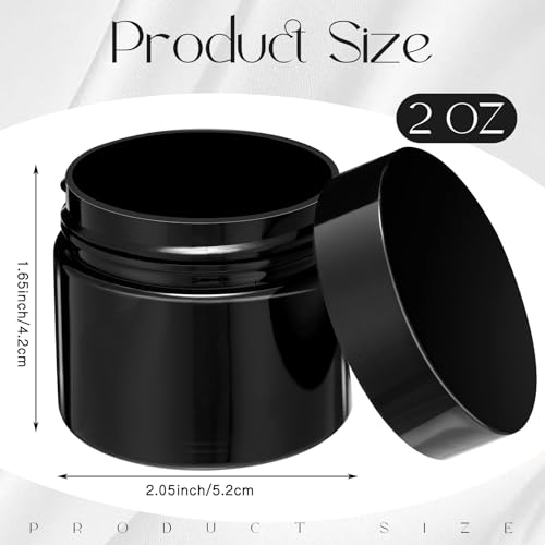 4 Pcs Plastic Jars Wide Mouth with Lids (4 Count)