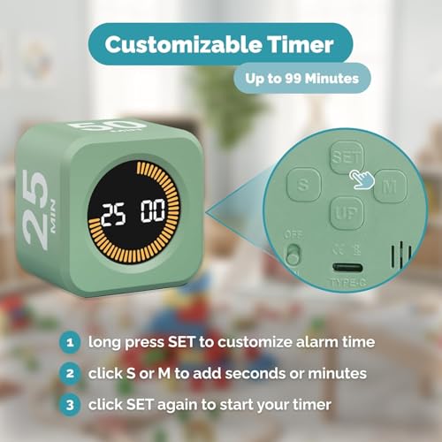 Pomodoro Cube Timer Productivity Visual Timer