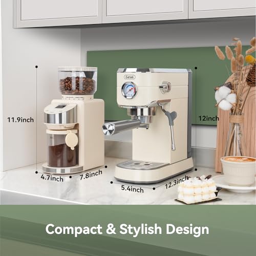 20 Bar Espresso Machine with Conical Burr Anti
