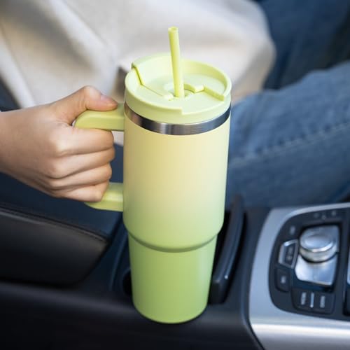 30 oz Insulated Tumbler with Handle & Straw