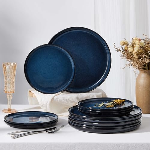 4 Piece Stoneware Small Dinner Plates Set
