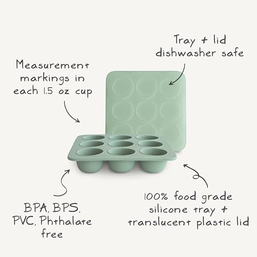 Silicone Baby Food Freezer Tray with Lid
