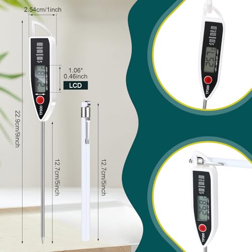 3 Set Digital Food Thermometer Long Probe Instant (3 Count)