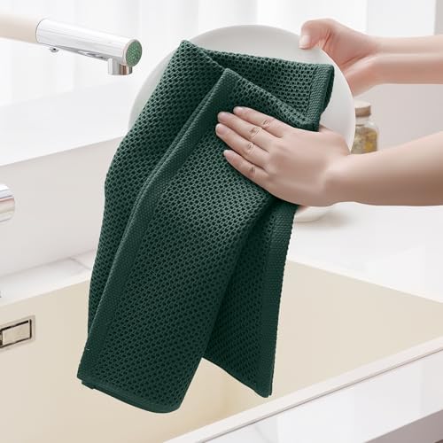 100% Cotton Oversized Waffle Weave Kitchen Towels 8 (8 Count)