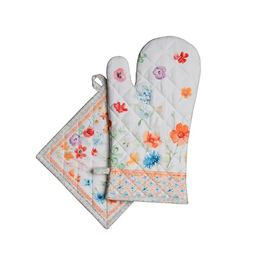 100% Cotton Oven Mitt & Pot Holder Set (2 Count)