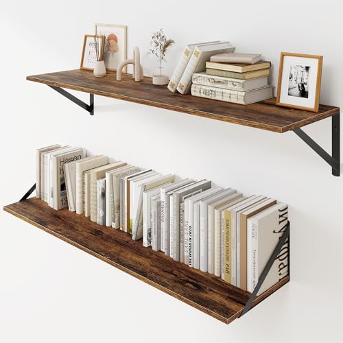 Deep Floating Shelves for Wall (2 Count)