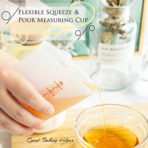 3 PCS Silicone Flexible Measuring Cups