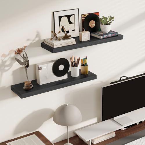 Rustic Floating Shelves for Home Decor (2 Count)