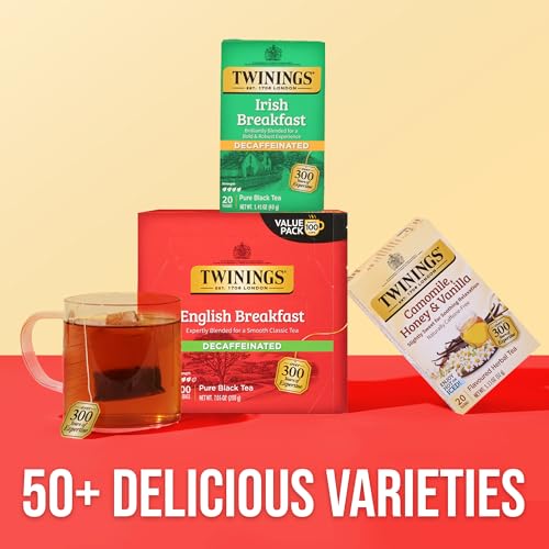 Decaffeinated English Breakfast Black Tea Bags 100 CT Box (100 Count)