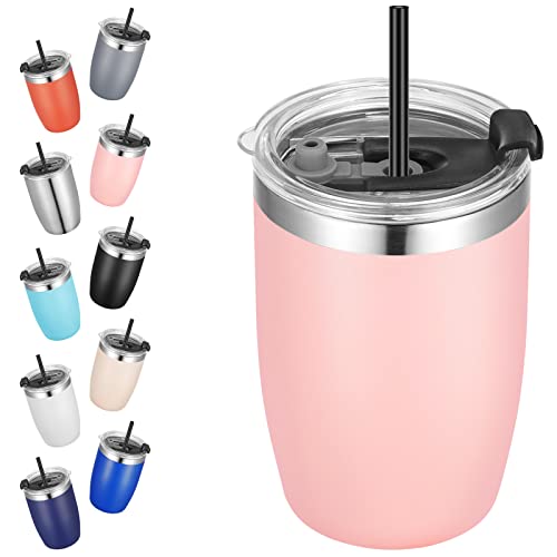 Stainless Steel 12 oz Tumblers bulk Vacuum Insulated Double Wall Travel Tumbler with Lid and Straw Reusable Tumbler
