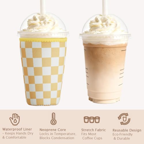 Reusable Insulated Neoprene Iced Coffee Cup Sleeve