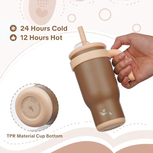 18 oz Tumbler with Handle and Straw