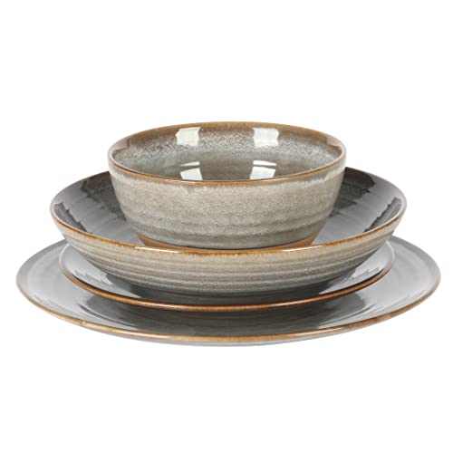 Dreamweaver Double Bowl Terracotta Reactive Dinnerware Set