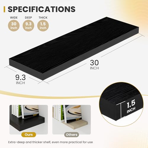 30 Inch Floating Shelves (2 Count)