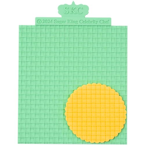 Sweater Texture Fondant Impression Mats Knit Fondant Embosser Texture Mats for Clay Cake Decorating Fondant Molds 1Pcs